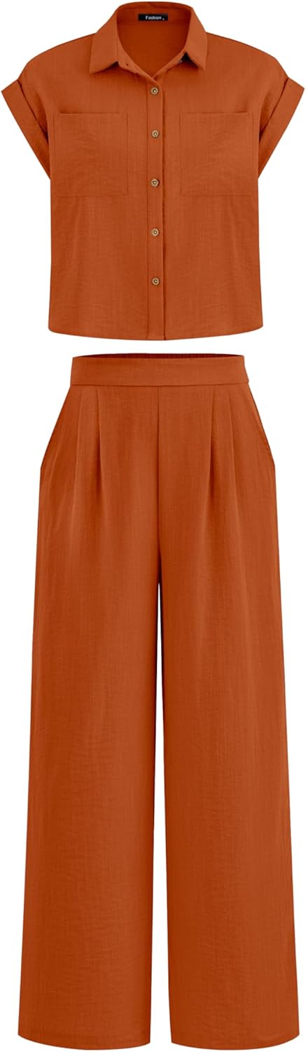 PRETTYGARDEN Womens 2 Piece Sets for Summer Casual Outfits