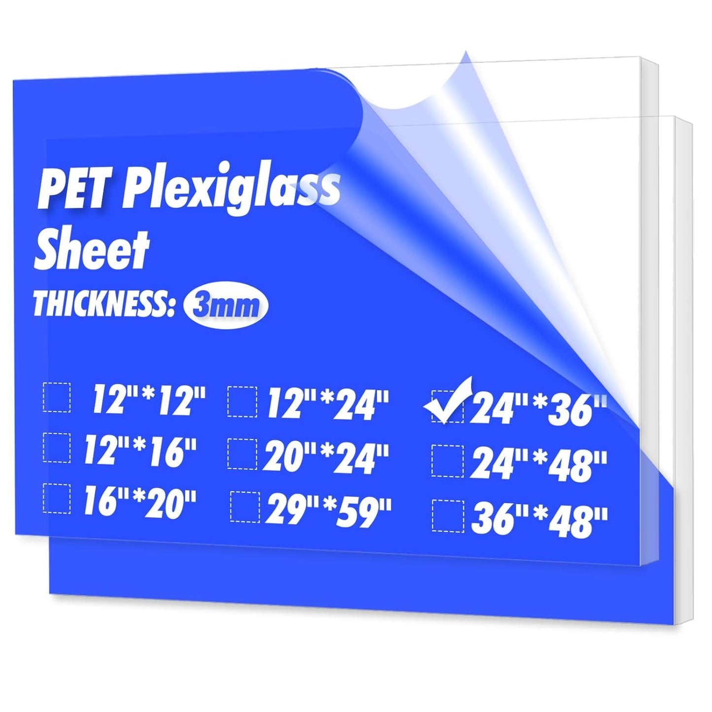 Art3d 1/8 Thick Plexiglass Sheets for Craft Projects and Signs