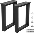 20 in Metal Table Legs Rectangle Set of 2 - Heavy Duty Modern Desk