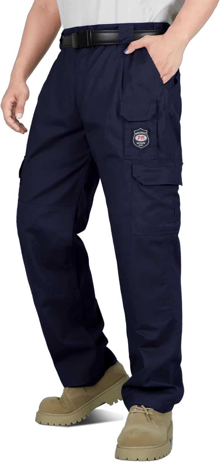 BOCOMAL Men's FR Cargo Pants for Safety and Comfort at Work