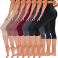 Leggings for Women 7 Pack - High Waisted Capri & Full Length Comfort