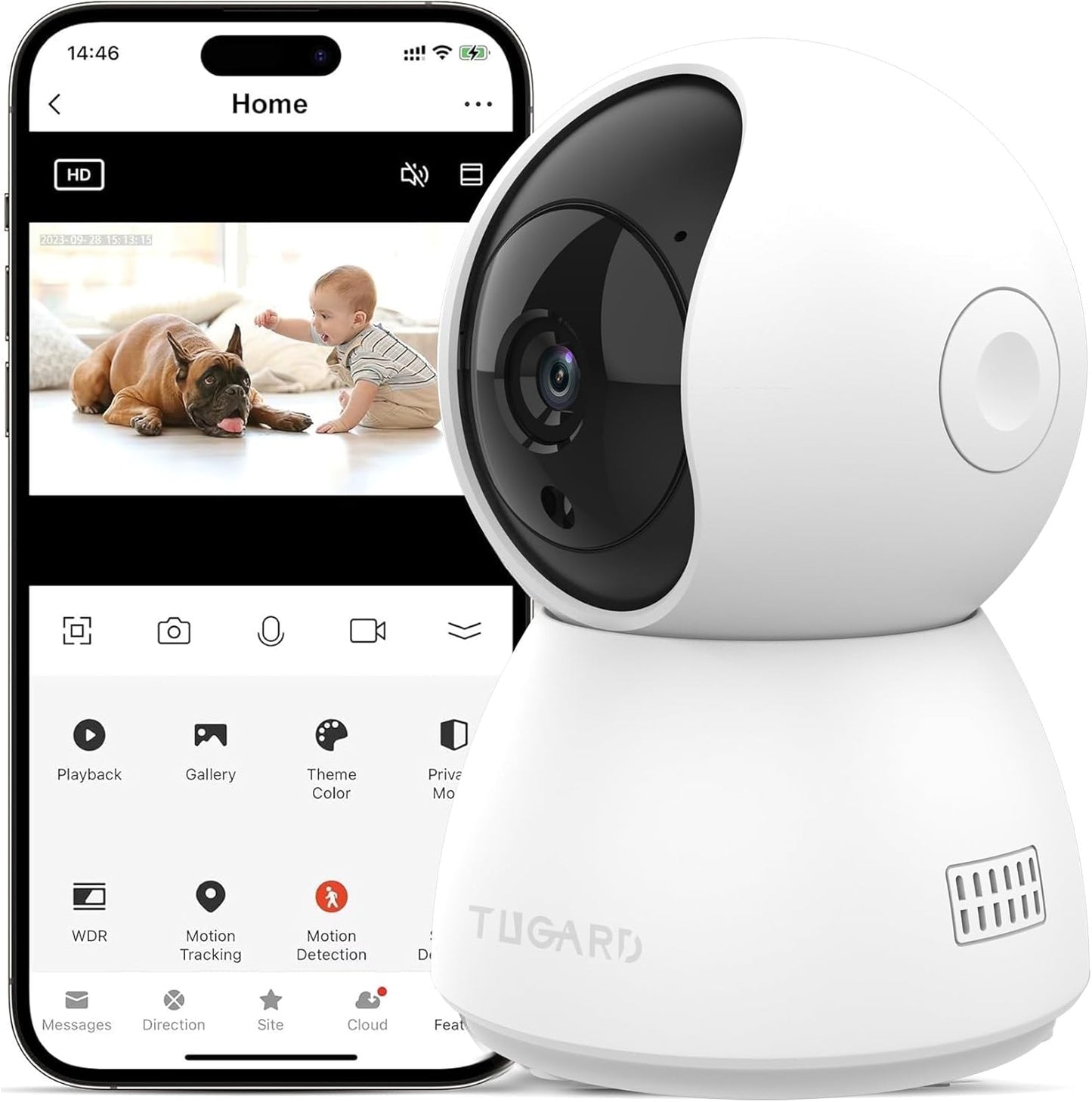 Smart 2MP Security Camera: Pet & Baby Monitoring