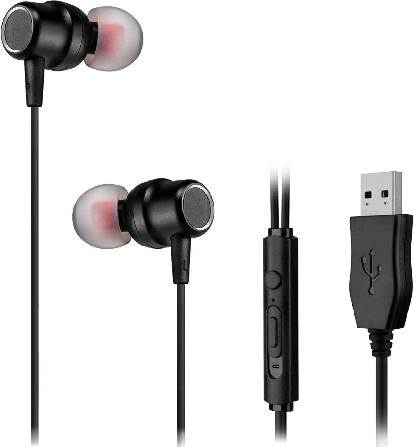Long Cord USB Earbuds for Clear Audio on-the-go! CGS-W7