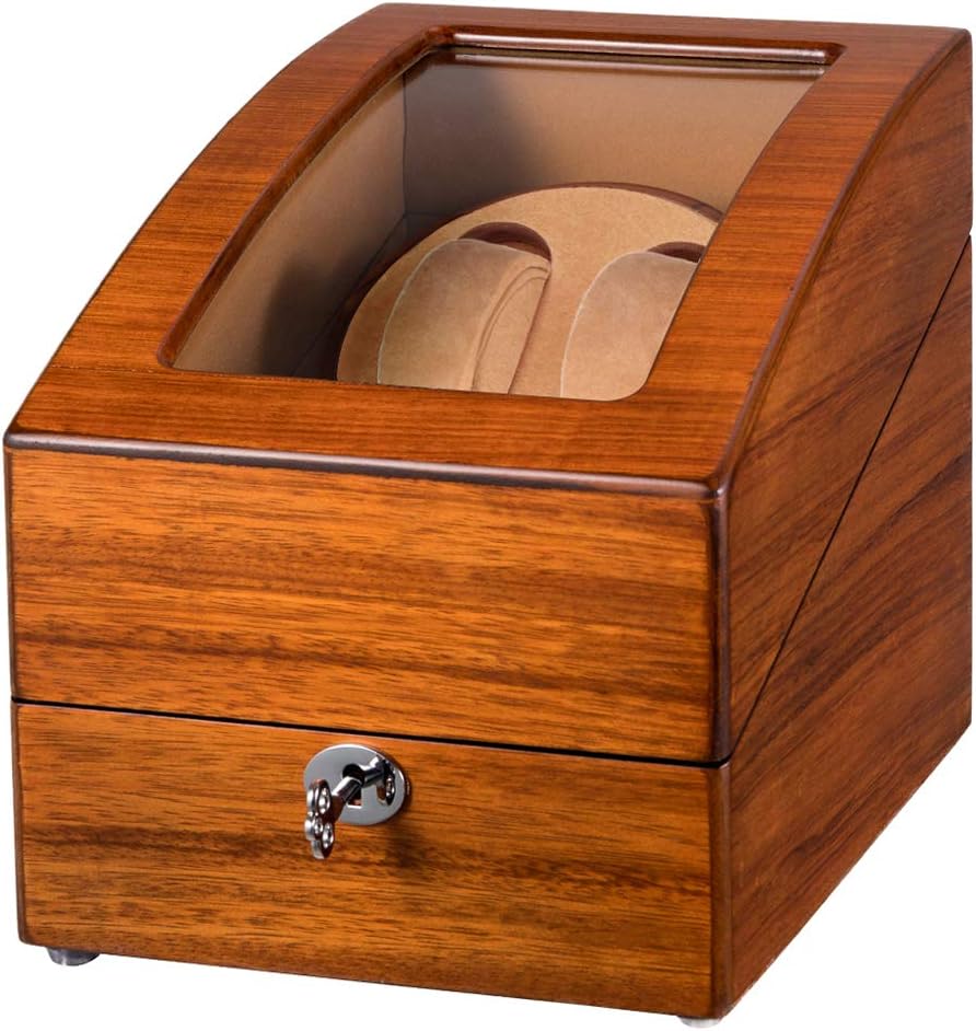 JQUEEN Double Watch Winder with 3 Storages - Timepiece Luxury