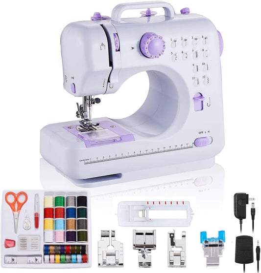 Beginner-Friendly Portable Sewing Machine - 12 Stitches, 2 Speeds