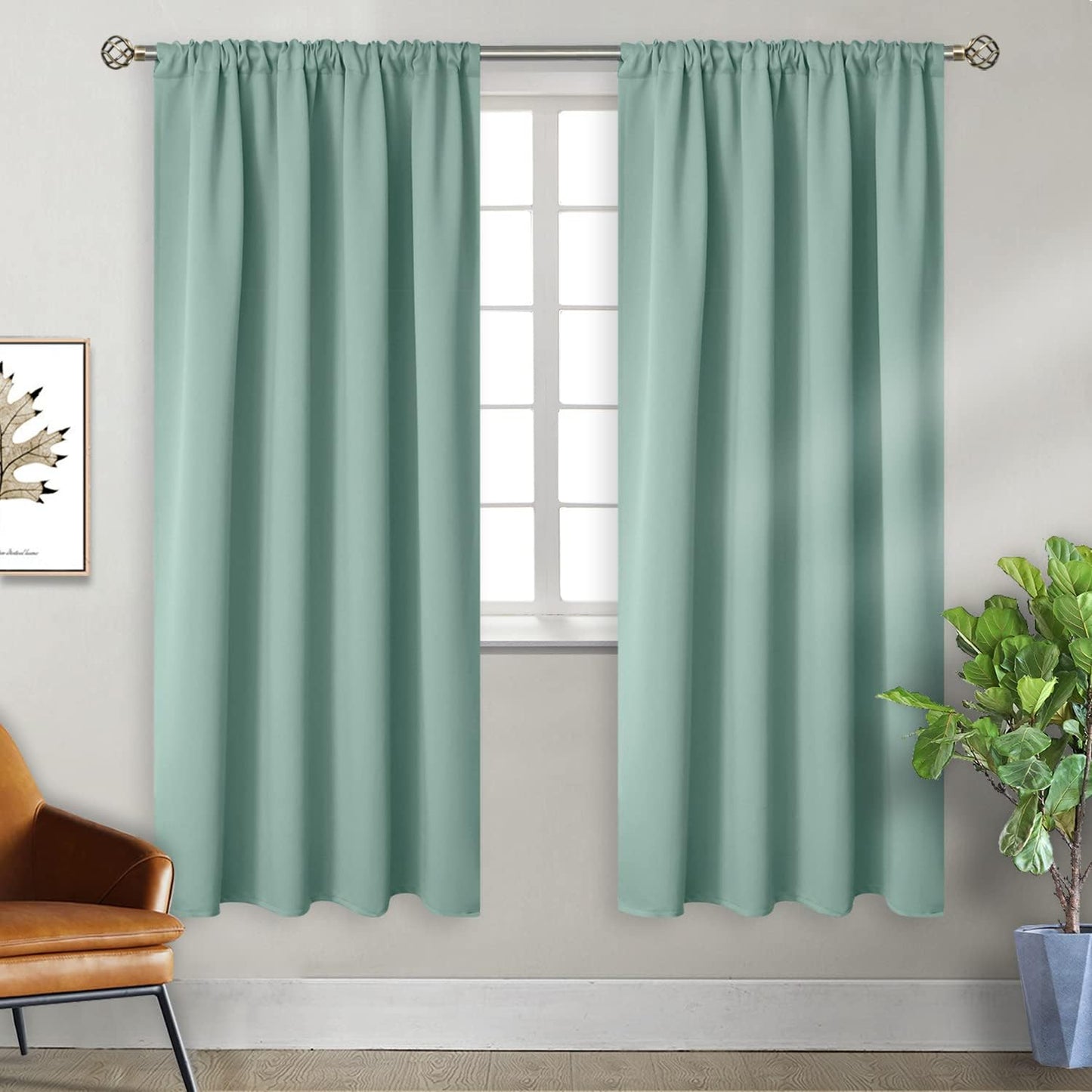 BGment Sage Green Blackout Curtains for Living Room Privacy