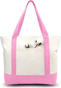 TOPDesign Reusable Grocery Shopping Tote Bags with Zipper Closure