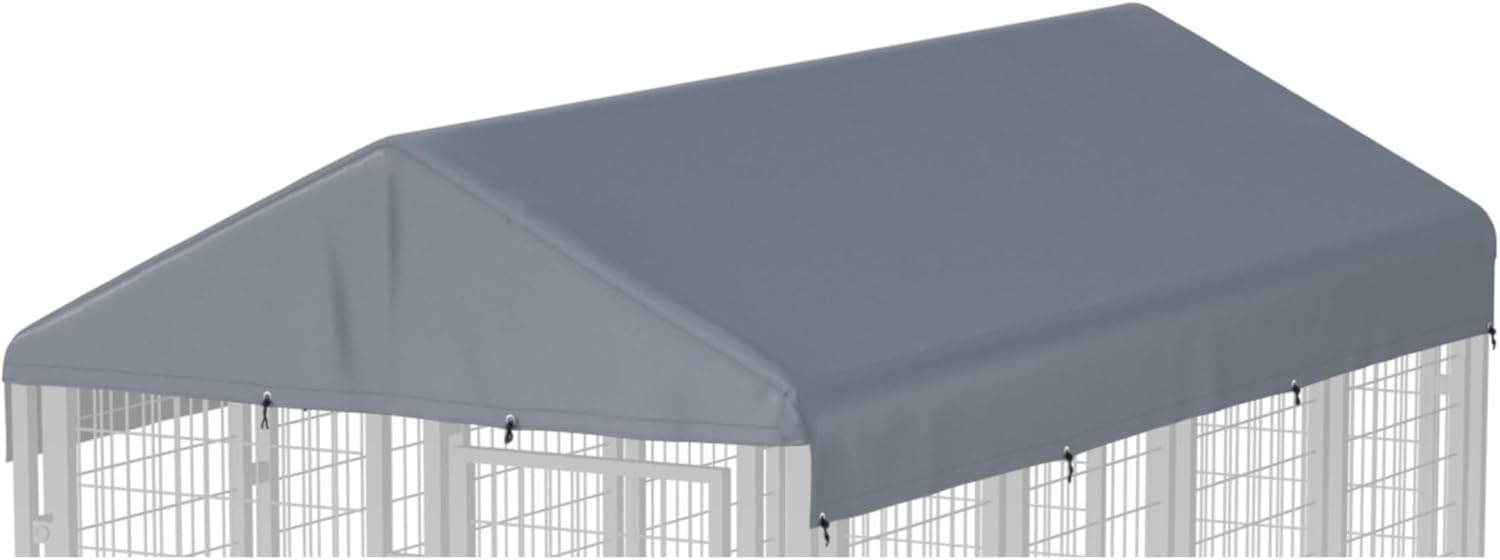 Outdoor Dog Kennel Cover 8ftL x 4ftW Waterproof Oxford Fabric