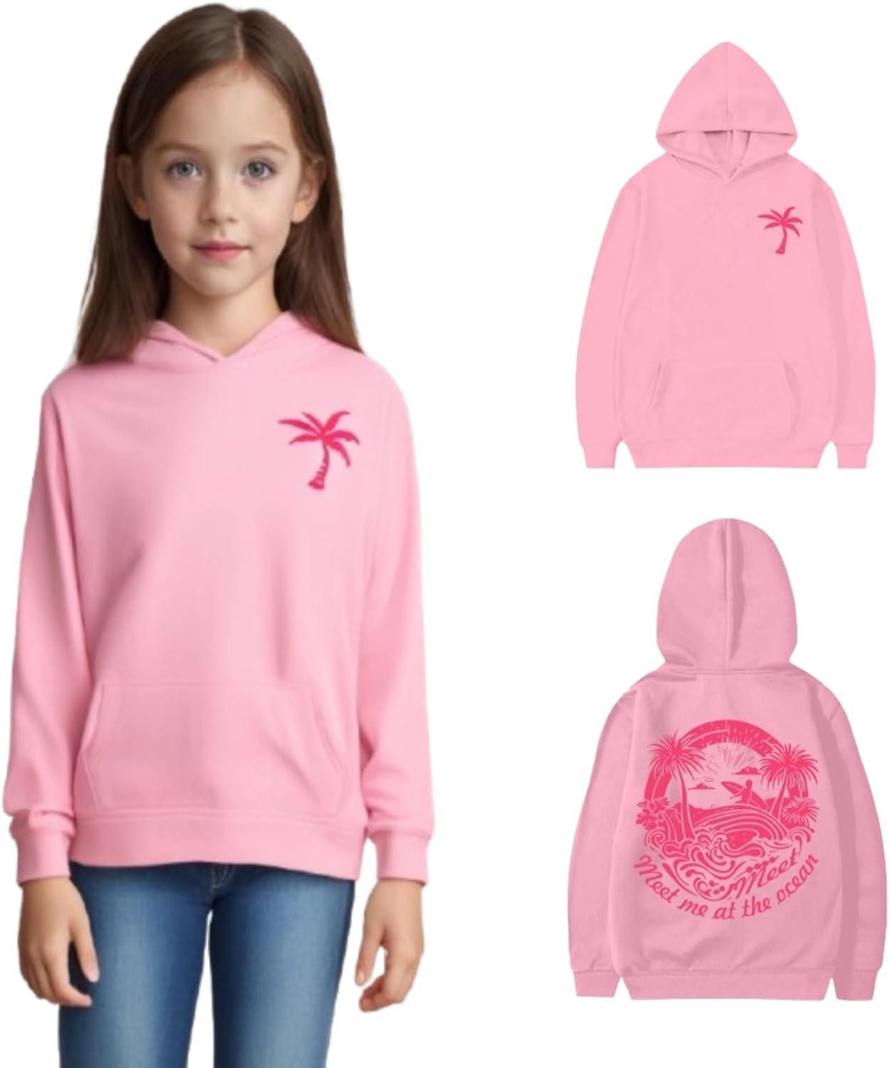 Cute Girls Y2K Oversized Hoodie with Pockets