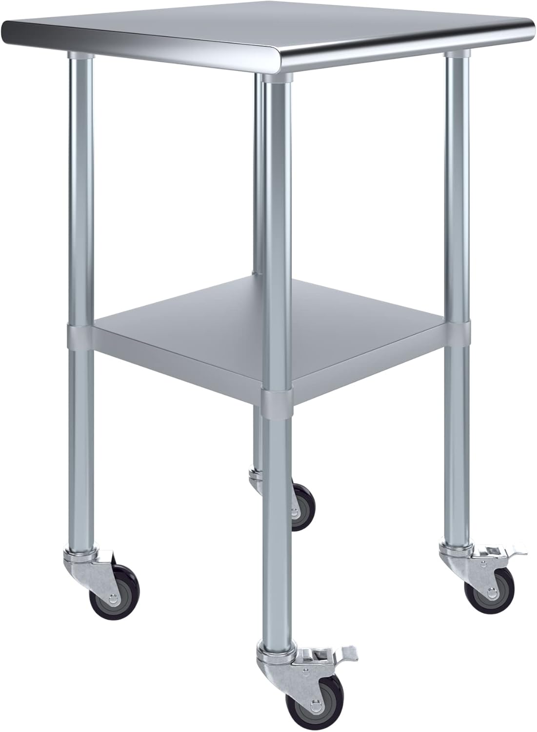 Stainless Steel Work Table with Wheels for Kitchen and Garage