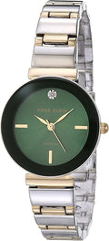 Anne Klein Women's Green Sunray Diamond Dial Bracelet Watch