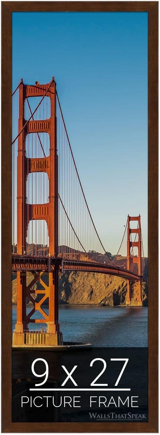 9x27 Mocha Walnut Picture Frame for Puzzles and Artwork