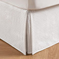 Pleated Waffle Weave Bed Skirt 18in Drop - Tailored Dust Ruffle