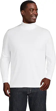Lands' End Long Sleeve Super-T Turtleneck for Men - Cozy Style