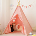 Teepee Tent for Kids Portable Play Tent (Pink) - Sturdy Cotton