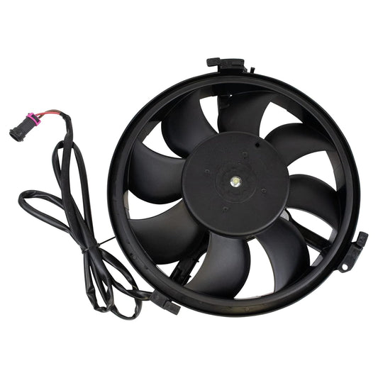 TRQ Right Radiator Cooling Fan Assembly for Audi and VW Models