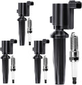 UF621 Ignition Coils Pack & Iridium Spark Plugs Compatible with Ford