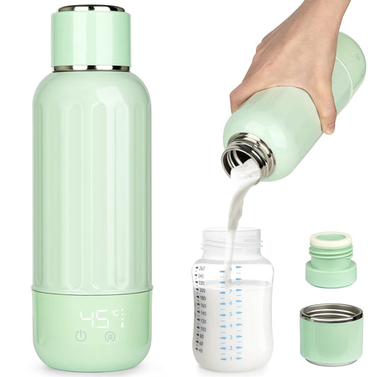 Fast Heat Portable Bottle Warmer - Leak-Proof 17oz Capacity - Travel Essential