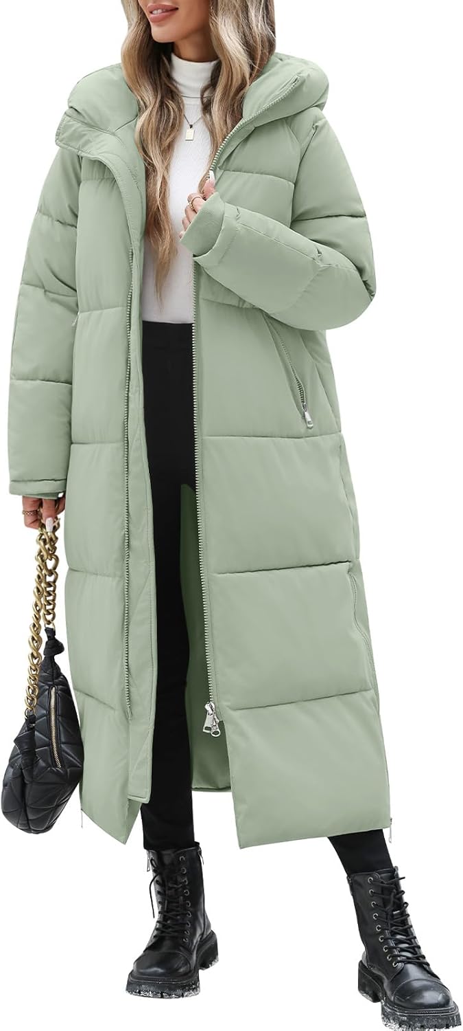 Womens Long Winter Puffer Coat Quilted Jackets for Cold Days