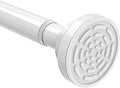 TEECK Shower Curtain Rod 40-73 in Adjustable Tension Rod - No Drilling