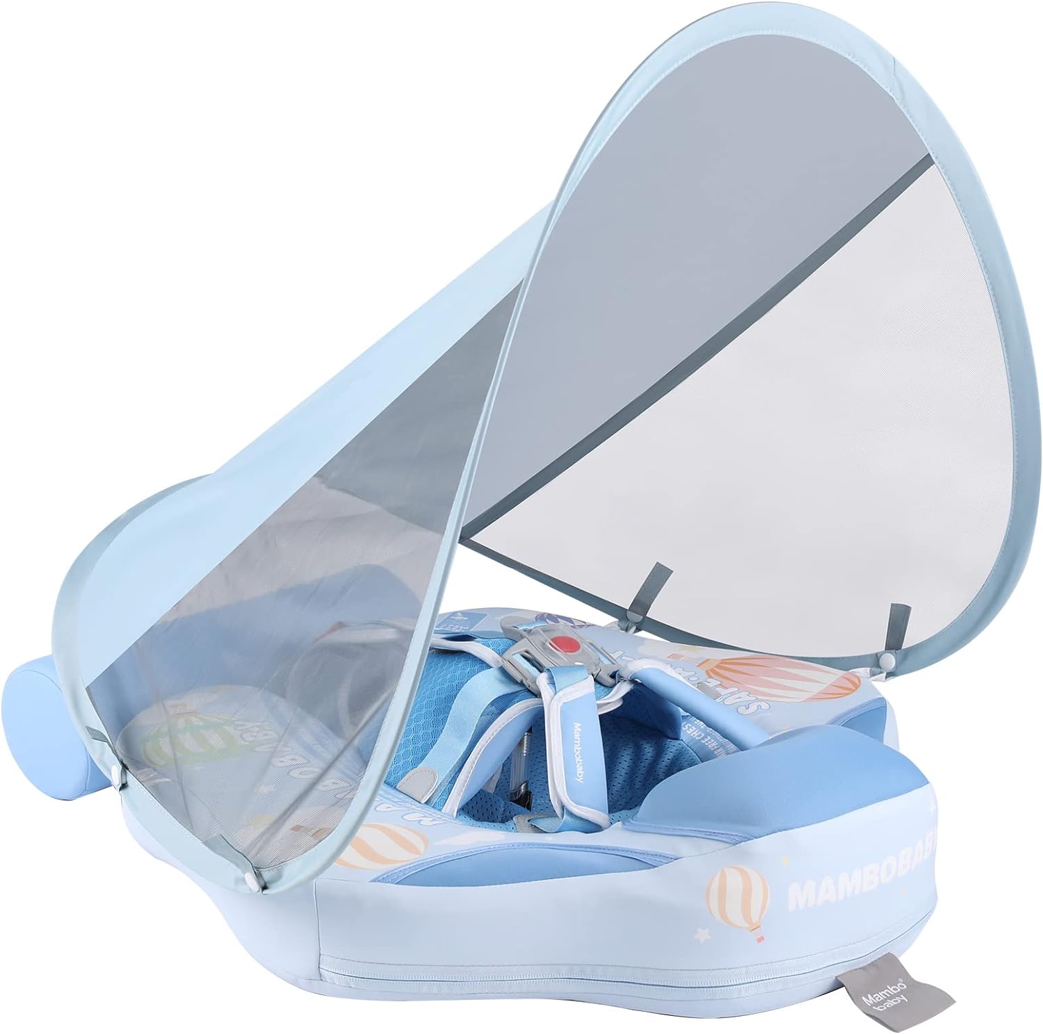 Mambobaby Baby Swim Float with Canopy for Safe Water Fun