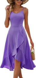 Women's Cocktail Party Dress Fit Flare High Low - Modest Formal