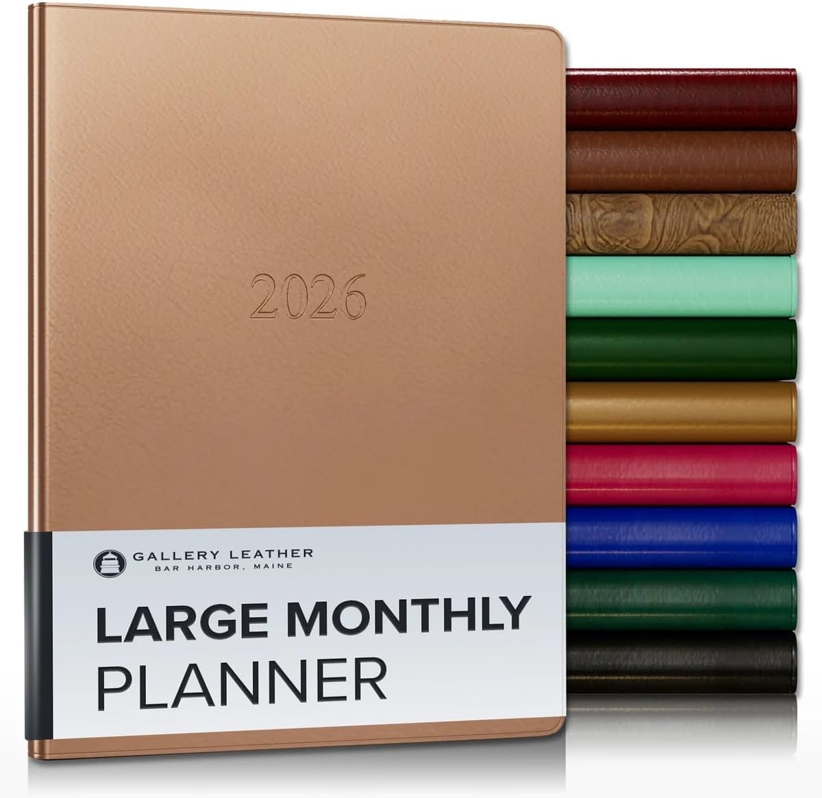 Gallery Leather Large Monthly Planner 2025-2026 for Success