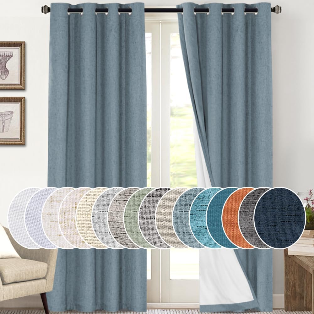 100% Blackout Curtains for Bedroom and Living Room Decor