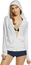 TSLA Women's Hoodie Zip Front Rash Guard for Ultimate Sun Protection