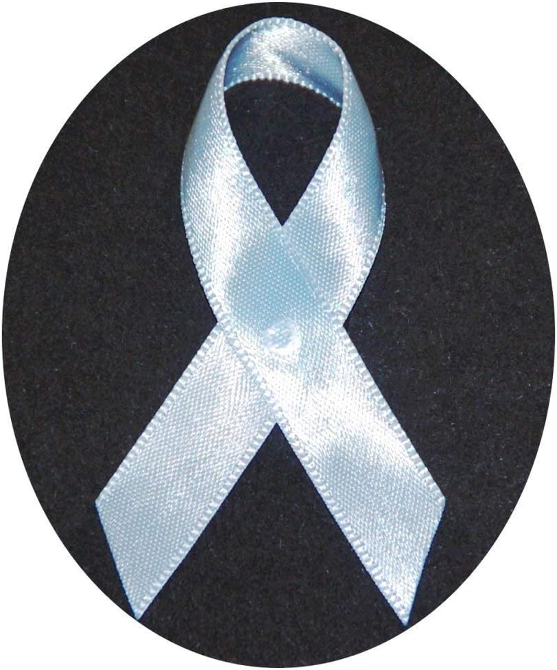 Support USA Light Blue Satin Awareness Ribbons - 125 Pack