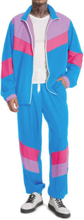 80s Outfit for Men Retro 90s Tracksuit Set - Lightweight Windbreaker