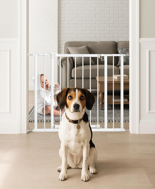 Baby Gate for Stairs, Adjustable Width 28.5 to 40 Inches