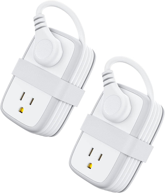 2 Pack Power Strip with USB C Ports for Travel Essentials