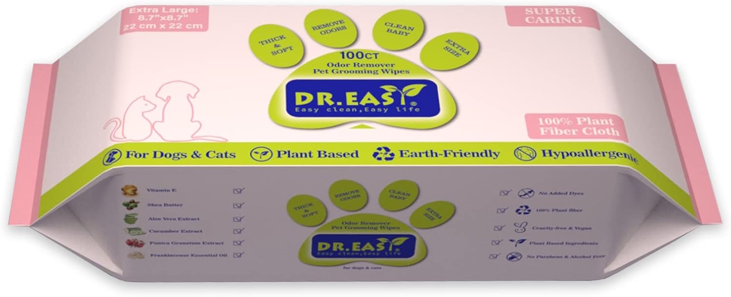 DR.EASY Pet Wipes 100ct - Care for Every Corner