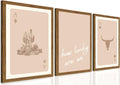 Western Wall Art Set of 3 Vintage Southwestern Cowboy Prints - Bold