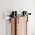 SMARTSTANDARD 4 ft Bypass Sliding Barn Door Hardware Kit - Smooth