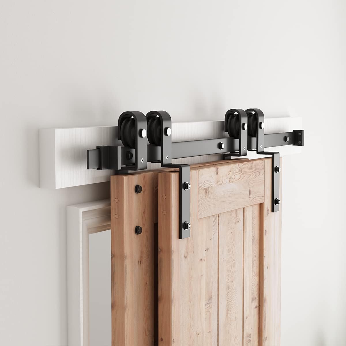 SMARTSTANDARD 4 Feet Bypass Sliding Barn Door Hardware Kit Review