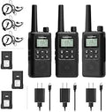 Kalisnhon walkie talkies long range 3-pack - NOAA, VOX, Rechargeable