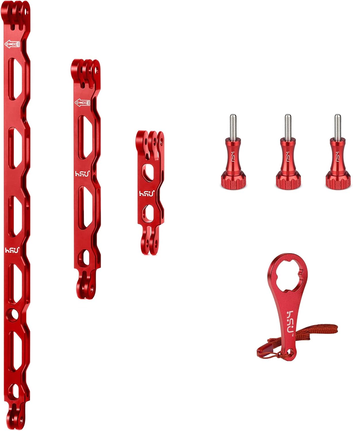 HSU All Aluminum Alloy Extension Arm Kit for GoPro and More