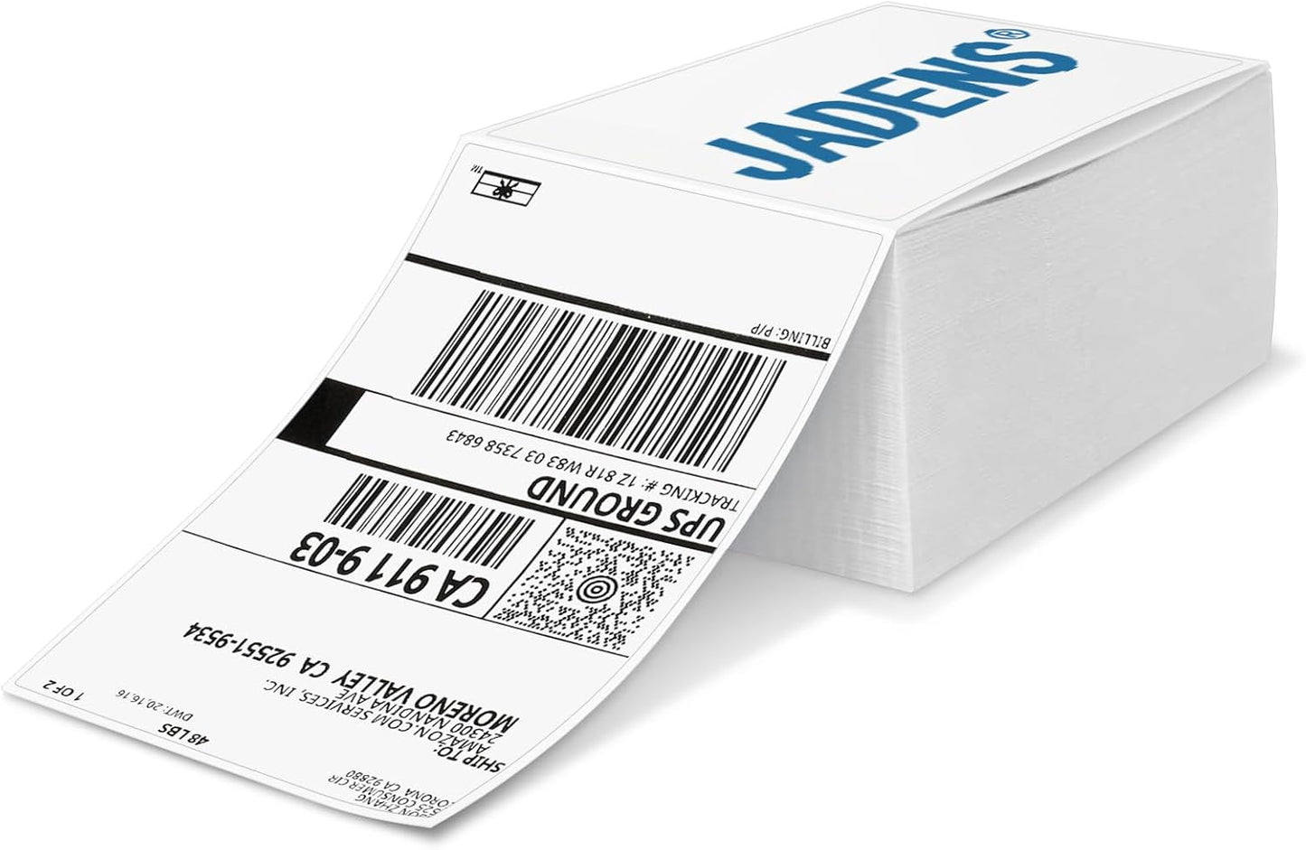 JADENS 4x6 Thermal Labels-500 Pack: Compatible with Most Thermal Printers, Perforated & Commercial Grade