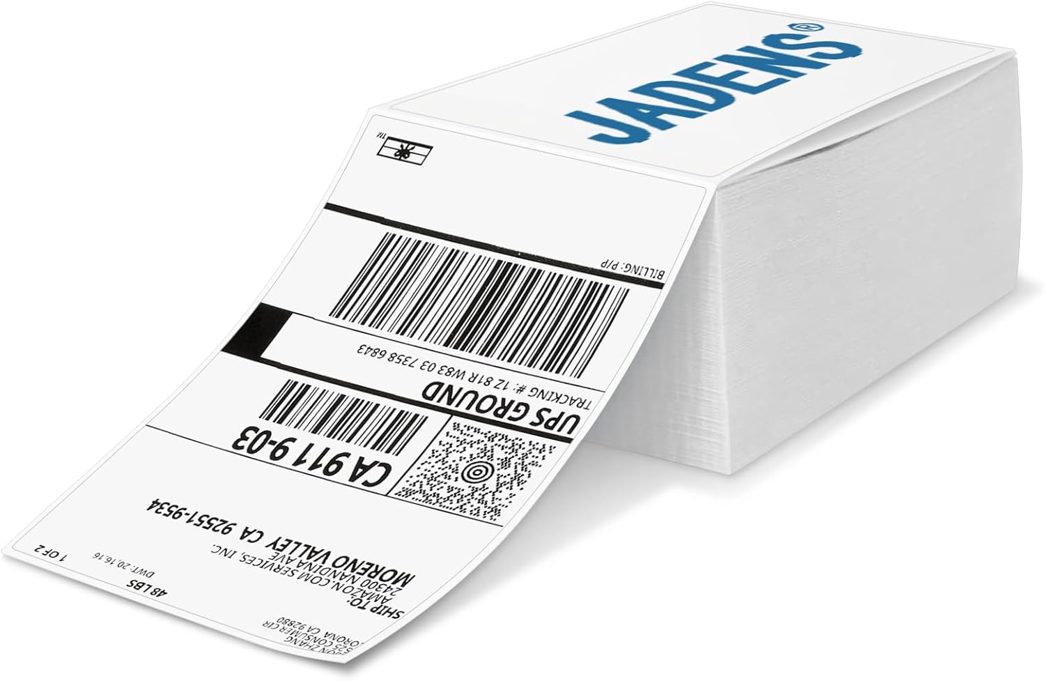 JADENS 4x6 Thermal Labels-500 Pack: Compatible with Most Thermal Printers, Perforated & Commercial Grade