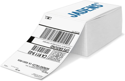 JADENS 4x6 Thermal Labels-500 Pack: Compatible with Most Thermal Printers, Perforated & Commercial Grade