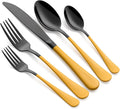 20-Piece Yellow Silverware Set 18/0 Stainless Steel - Durable Colorful
