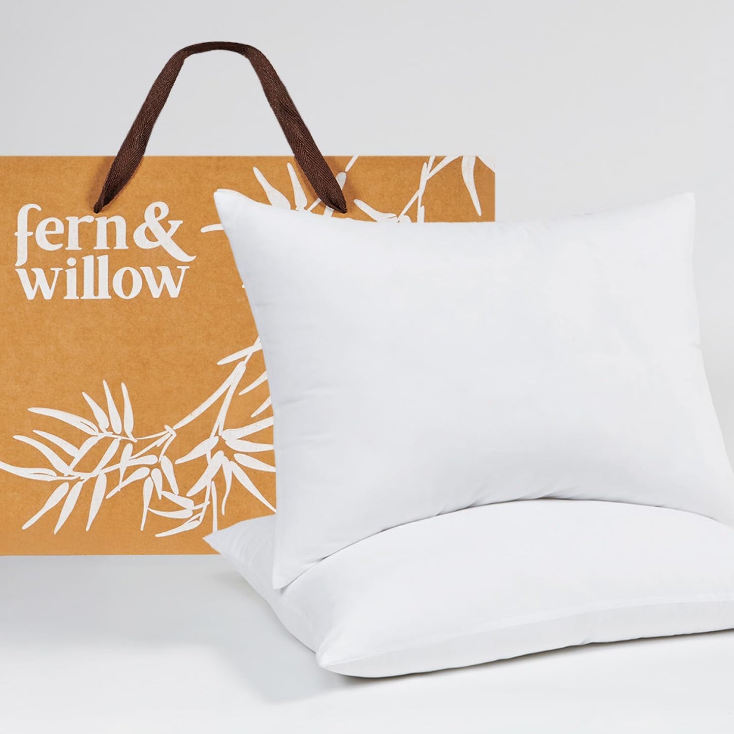 Fern and Willow Queen Size Bed Pillows - Luxurious Comfort Set