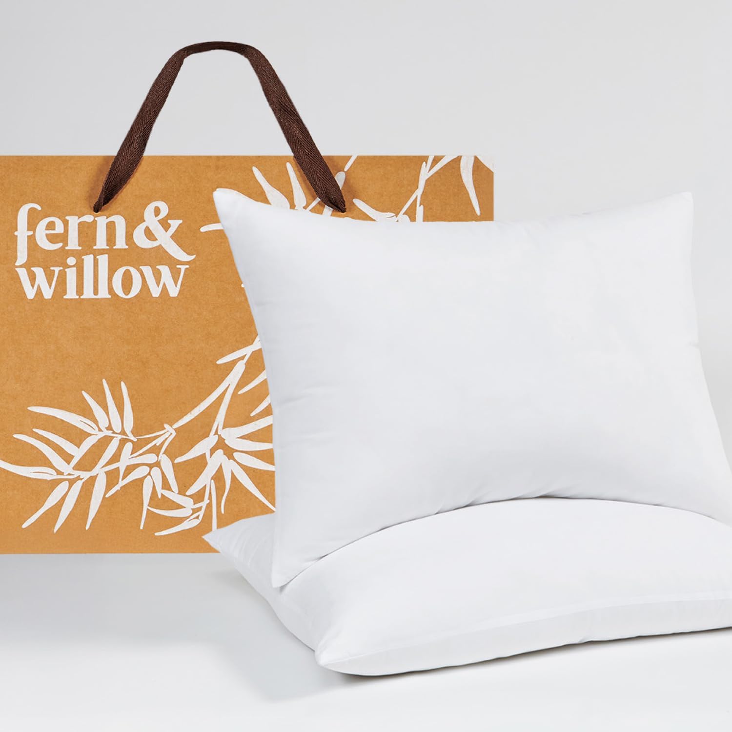 Fern and Willow Queen Size Bed Pillows - Luxurious Comfort Set