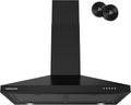 FIREGAS Black Range Hood 30 in - Powerful 380 CFM Ventilation