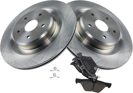 TRQ Rear Brake Pad & Rotor Kit for 2019-2020 Subaru Ascent