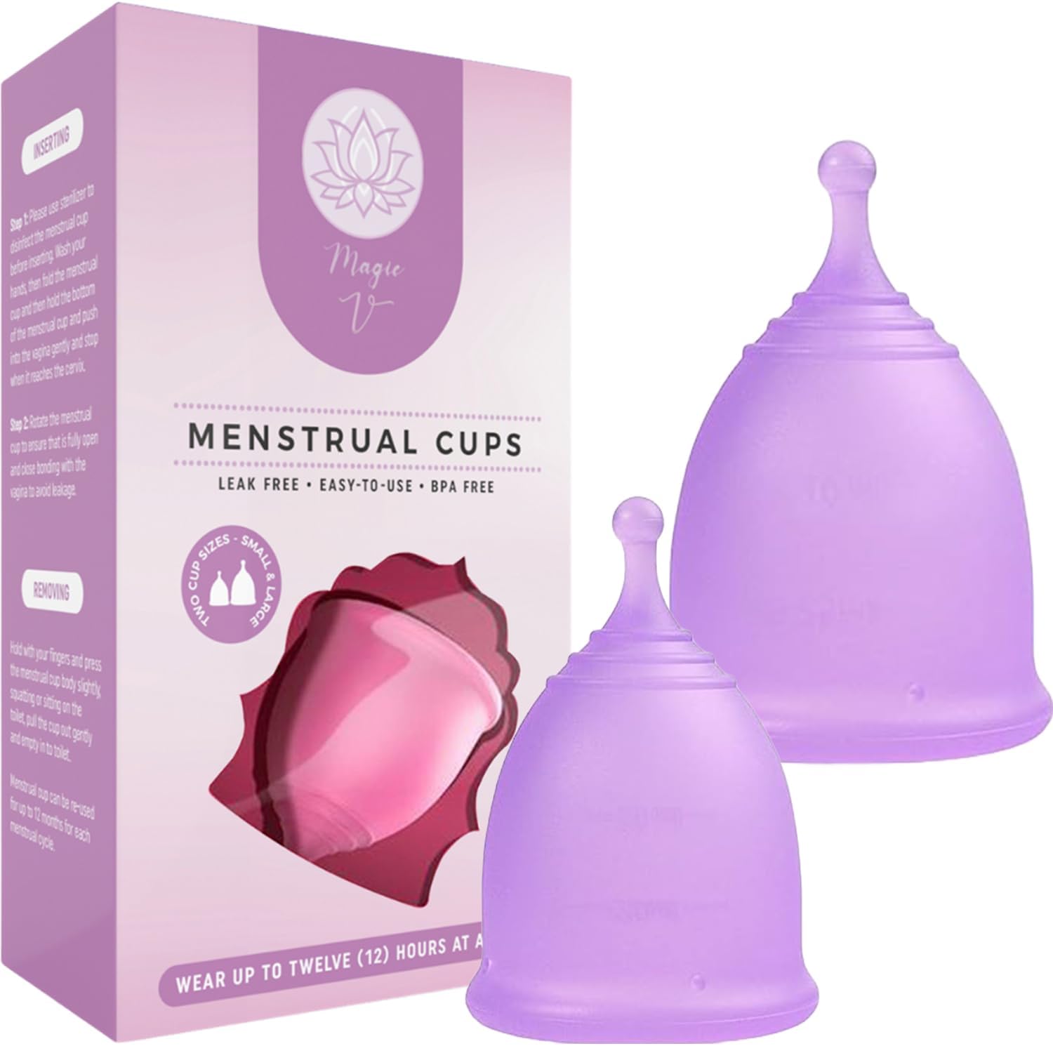 Reusable Silicone Period Cups - Light to Heavy Flow