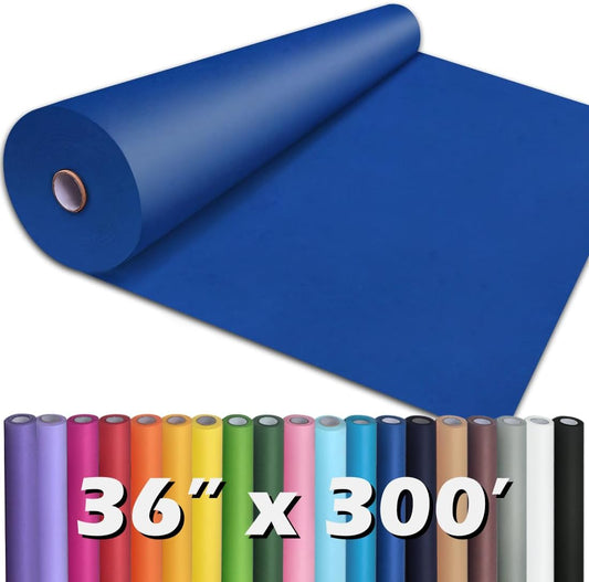PerkHomy Blue Kraft Paper Roll 36in x 300ft for Gift Wrapping