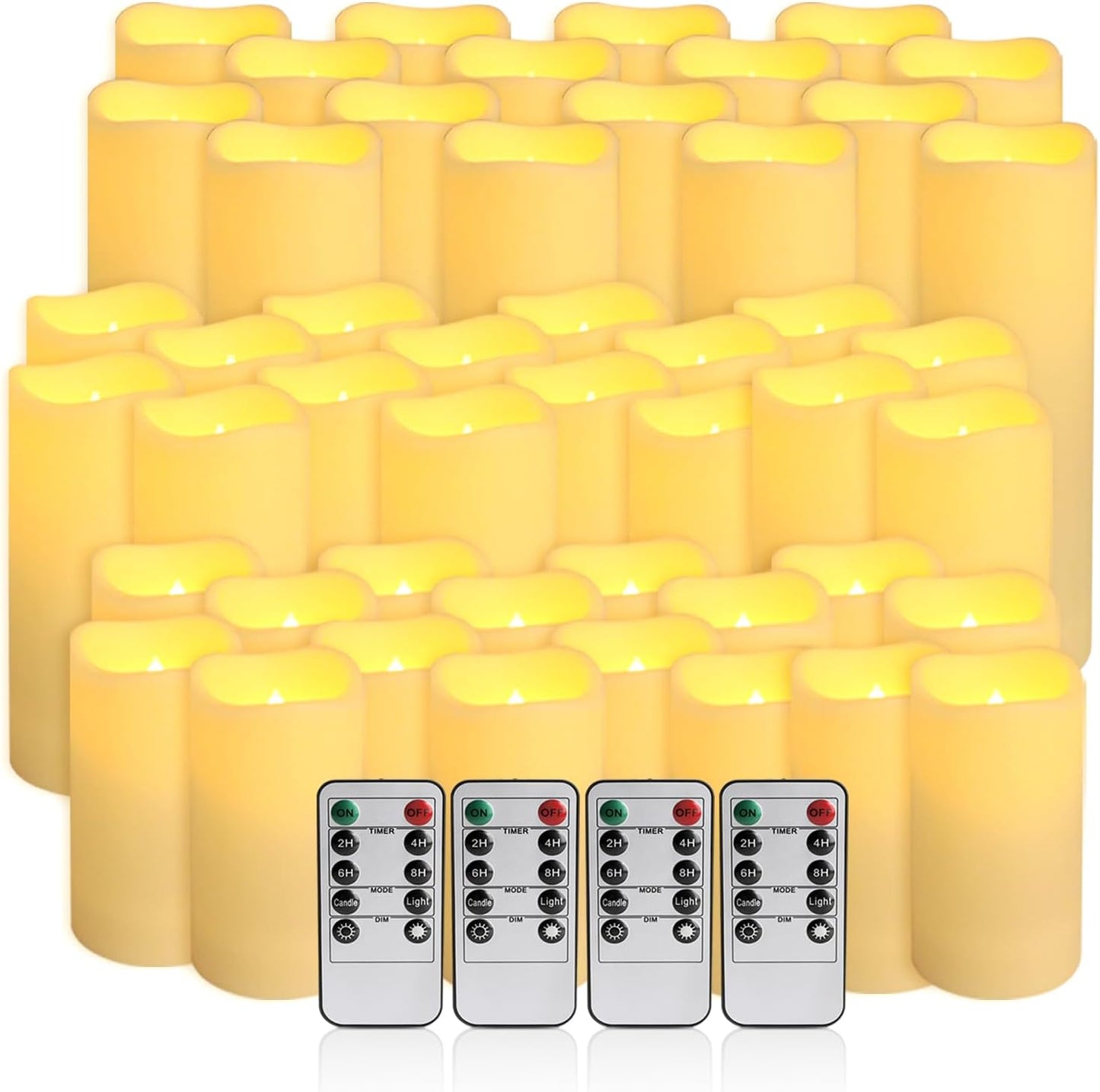 48-Pack LED Flameless Candles with Remote Control for Home Decor